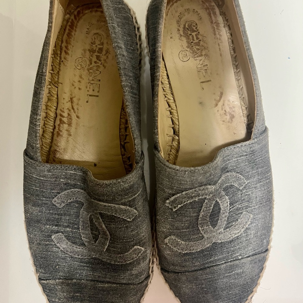Chanel Grey Espadrilles
